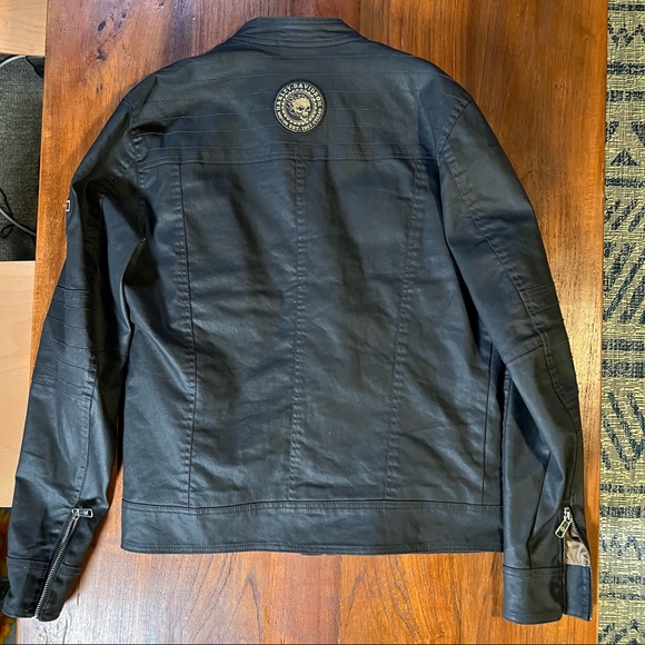 HARLEY-DAVIDSON MEN'S WAXED COTTON TWILL FIELD JACKET BLACK SIZE SMALL - Picture 6 of 8